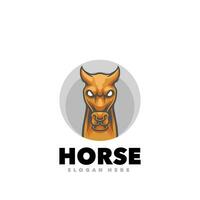 häst maskot logotyp vektor