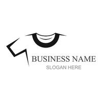 T-Shirt Logo Design Konzept. Kleidung Mode Geschäft Logo Design Vorlage. Hemd Logo Vorlage vektor