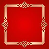 golden orientalisch Rahmen auf rot Hintergrund. - - Vektor. vektor