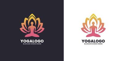 yoga logotyp mall vektor