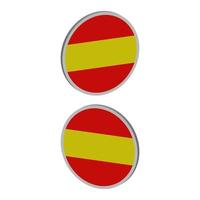 spaniens flagga illustrerad på vit bakgrund vektor