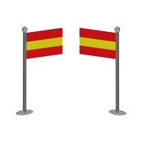 spaniens flagga illustrerad på vit bakgrund vektor