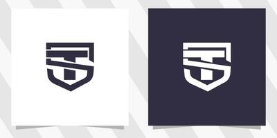 Brief ts st Logo Design vektor