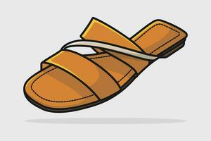 Mädchen schön Schuhwerk Slipper Vektor Illustration. Schönheit Mode Objekte Symbol Konzept. Neu Ankunft Frauen Party Slipper Schuh Vektor Design.