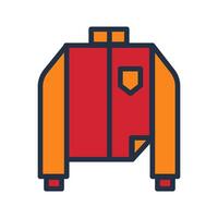 Kleider Gliederung Farbe Herbst Jacke Symbol vektor
