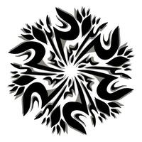 schwarz Stammes- Mandala Symbol mit Schatten. perfekt zum Logos, Symbole, Artikel, Tätowierungen, Aufkleber, Poster, Banner, Kleidung, Hüte vektor