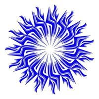 Blau Stammes- Mandala Symbol mit Schatten. perfekt zum Logos, Symbole, Artikel, Tätowierungen, Aufkleber, Poster, Banner, Kleidung, Hüte vektor