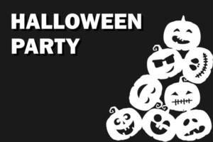 glad halloween logotypbanner i orange färger för halloween dag vektor