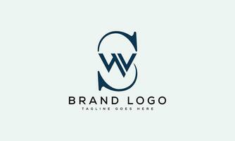 Brief sw Logo Design Vektor Vorlage Design zum Marke.