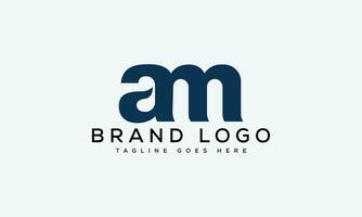 brev am logotyp design vektor mall design för varumärke.