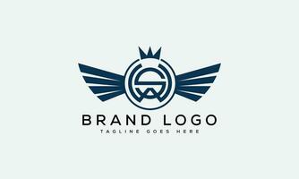 brev sw logotyp design vektor mall design för varumärke.