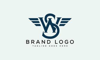 Brief sw Logo Design Vektor Vorlage Design zum Marke.
