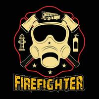 Feuerwehr-T-Shirt-Design vektor