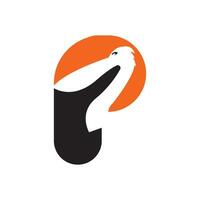 Pelikan Vogel Logo Vektor Symbol im einfach Illustration Design
