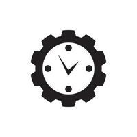 Uhr Logo Symbol Design Vektor Illustration,