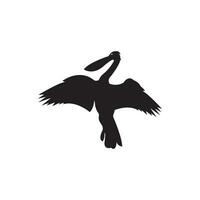 pelikan fågel logotyp vektor ikon i enkel illustration design