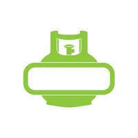 gas cylinder logotyp ikon, vektor illustration design