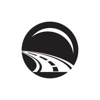 väg ikon logotyp, vektor illustration design