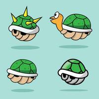 Schildkröte Schale Feind Sammlung vektor