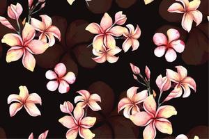 nahtloses Muster von blühenden Blumen mit Aquarell 27 vektor