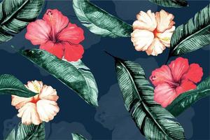 sömlöst mönster av blommande blommor med akvarell 11 vektor