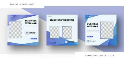 företag webinar social media posta uppsättning , företags- företag befordran social media företag konferens webb baner, befordran baner ram design proffs vektor