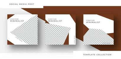 minimalistisch Möbel zum Verkauf Sozial Medien Post Vorlage Beförderung Banner Rahmen Design. Profi Vektor