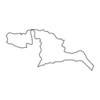 quds Gouvernorat Karte, administrative Aufteilung von Palästina. Vektor Illustration.
