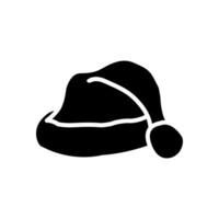 santa hatt ikon vektor av glyf stil illustration design