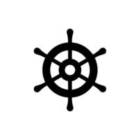 fartyg styrning hjul ikon design vektor mall