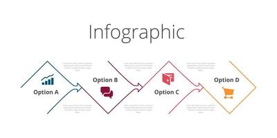 steg infografisk pilprocess för presentation vektor