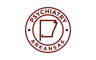 psykiatri Arkansas logotyp design. terapi vektor logotyp