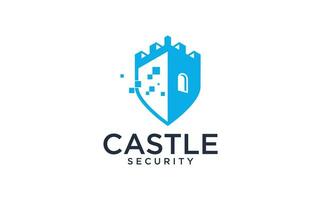 Schloss Sicherheit Logo Design, Sicherheit bewachen Logo Design Vektor