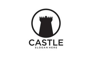 Emblem Schloss kreativ Logo Design vektor