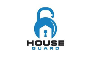 Haus bewachen Logo Design. Zuhause Sicherheit Logo Vorlage vektor