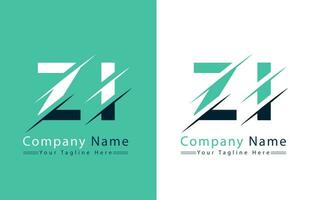 zi brev logotyp vektor design mall element