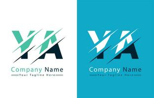 ya brev logotyp design mall. vektor logotyp illustration