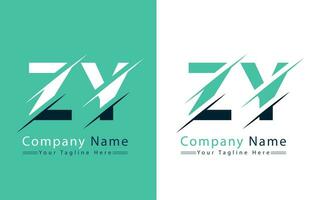 zy Brief Logo Design Konzept. Vektor Logo Illustration