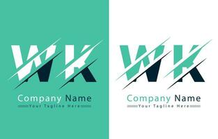 wk brev logotyp vektor design mall element