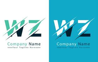 wz brev logotyp design begrepp. vektor logotyp illustration