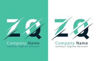 zq brev logotyp design begrepp. vektor logotyp illustration