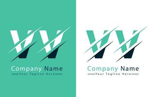 vv brev logotyp design begrepp. vektor logotyp illustration