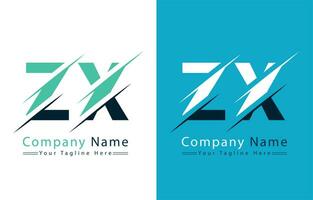 zx brev logotyp design mall. vektor logotyp illustration