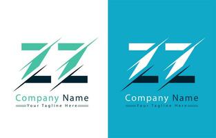 zz brev logotyp vektor design mall element