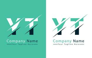 yt brev logotyp design mall. vektor logotyp illustration