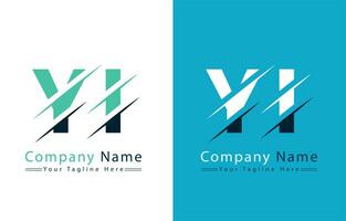 yi Brief Logo Design Konzept. Vektor Logo Illustration