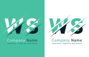 ws brev logotyp vektor design mall element