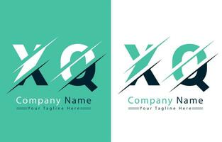 xq brev logotyp design mall. vektor logotyp illustration