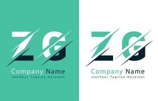 zg brev logotyp design mall. vektor logotyp illustration