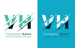 vh Brief Logo Design Vorlage. Vektor Logo Illustration